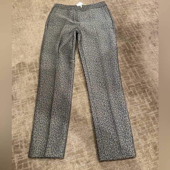 Reiss Metallic Leopard Print Trousers - Picture 1 of 3